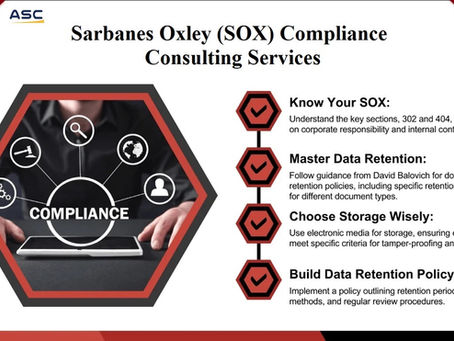 Sarbanes Oxley (SOX) Compliance Consulting Services