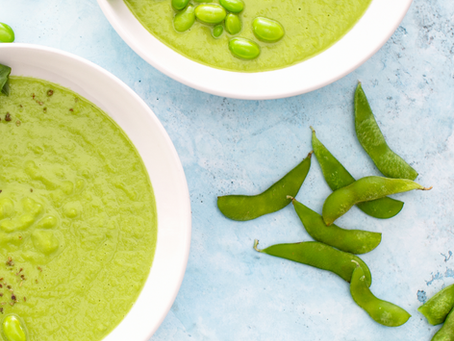 MINTY EDAMAME AND YOGURT PUREE | 6 mos+ | 🌈⚠️💪🐄✳️