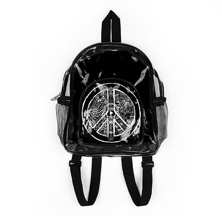 Backpack Clear PEACE&LOVE BLACK Edition_Front.jpeg