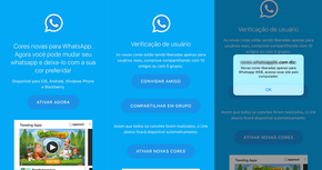 Usuários com promessa de personalizar a cor do WhatsApp (Foto: Reprodução/Thássius Veloso)
