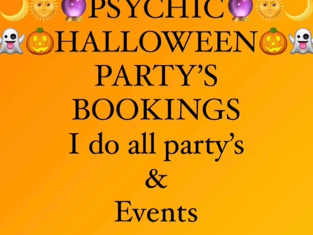 HALLOWEEN PSYCHIC EVENTS & PARTY’s