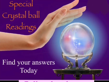 Psychic crystal ball readings also for available party’s and events