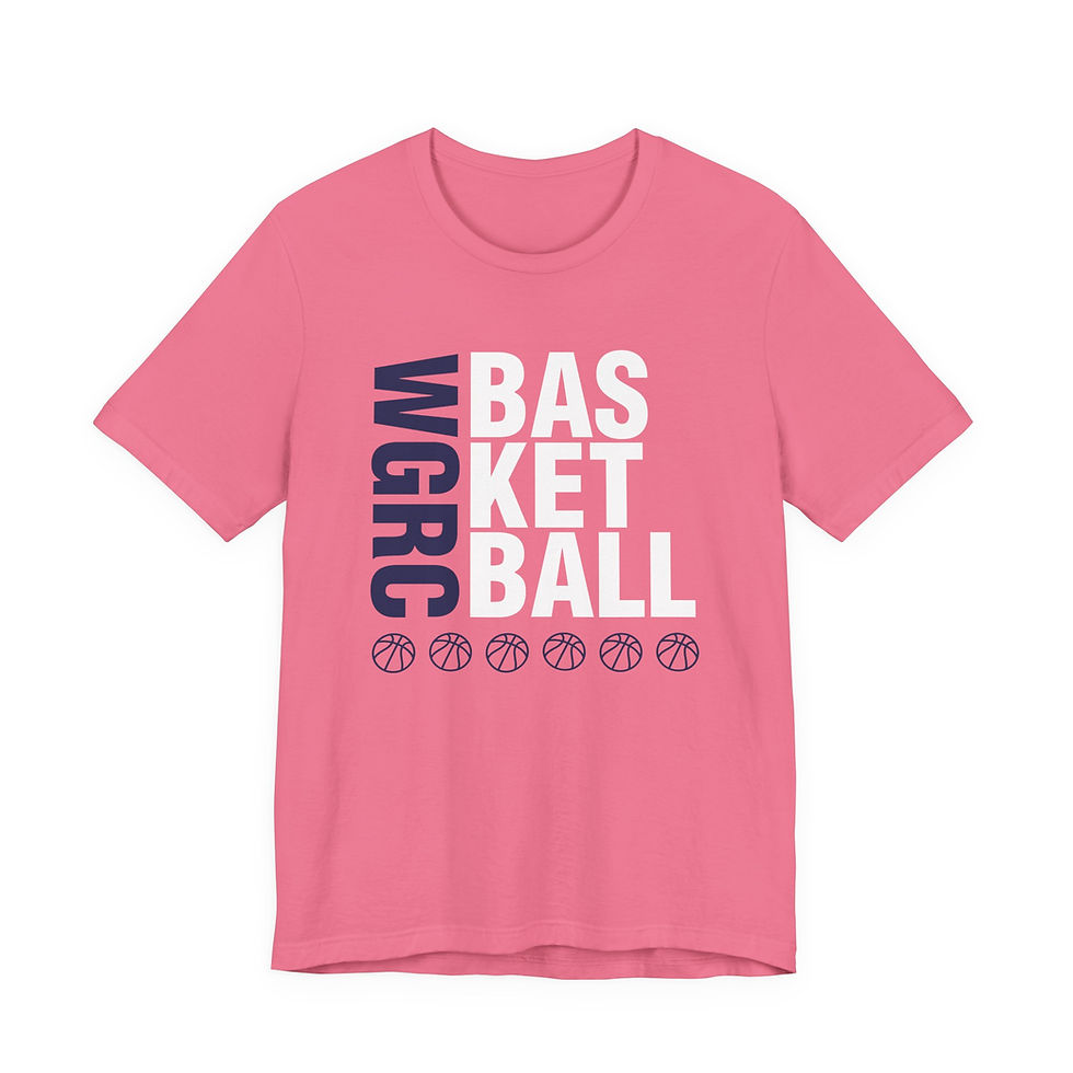 Thumbnail: Basketball Stacked - Adult Unisex Jersey Short Sleeve Tee