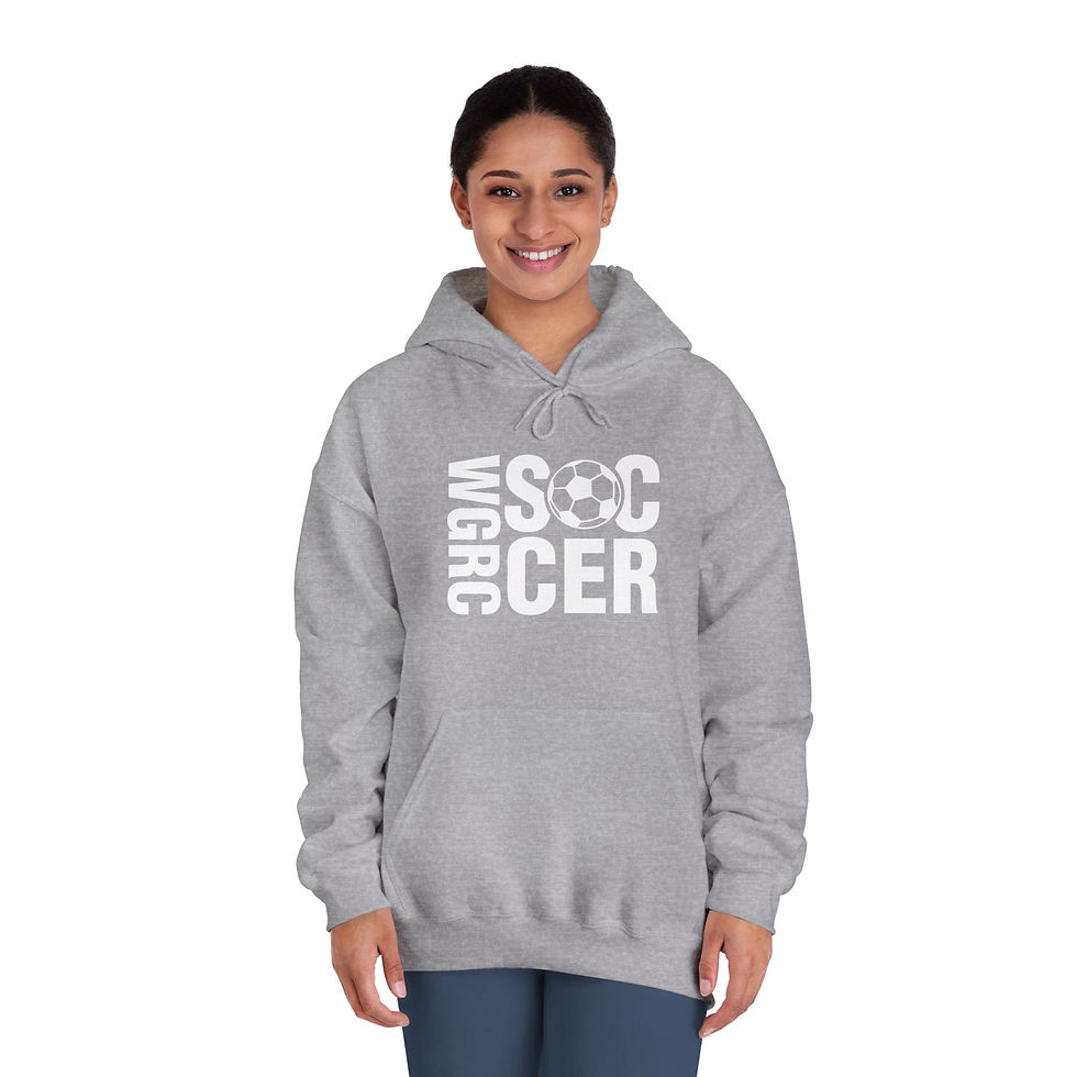 Thumbnail: Soccer Stacked - Adult Unisex DryBlend® Hooded Sweatshirt