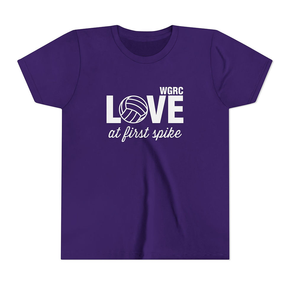 Thumbnail: Volleyball Love at First Spike - Youth Short Sleeve Tee