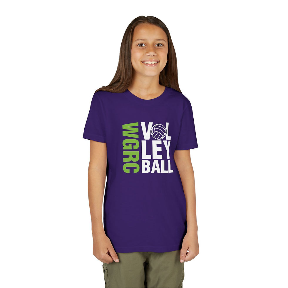 Thumbnail: Volleyball Stacked - Youth Short Sleeve Tee