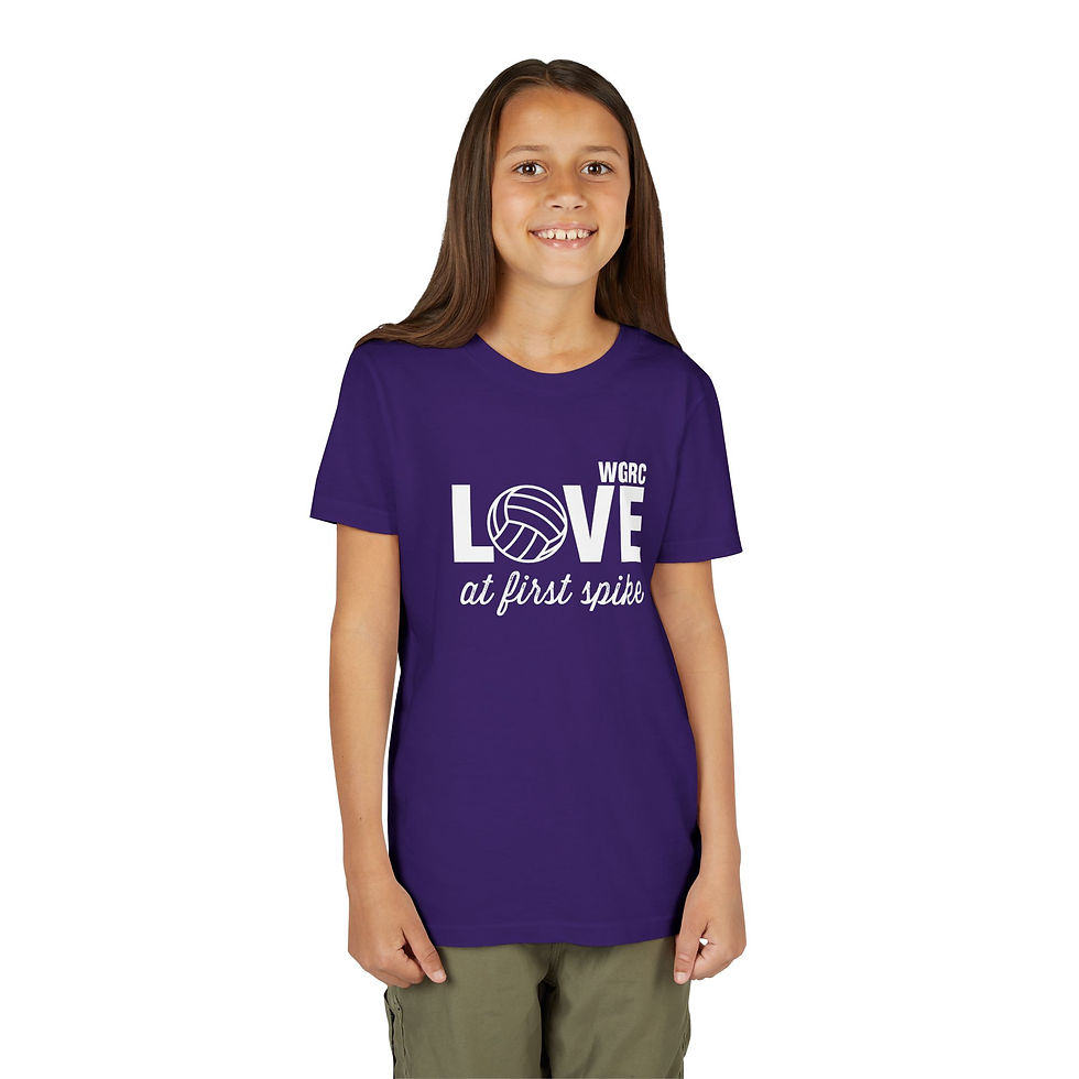 Thumbnail: Volleyball Love at First Spike - Youth Short Sleeve Tee
