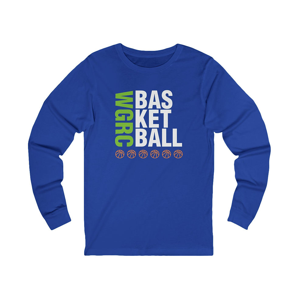 Thumbnail: Basketball Stacked - Adult Unisex Jersey Long Sleeve Tee