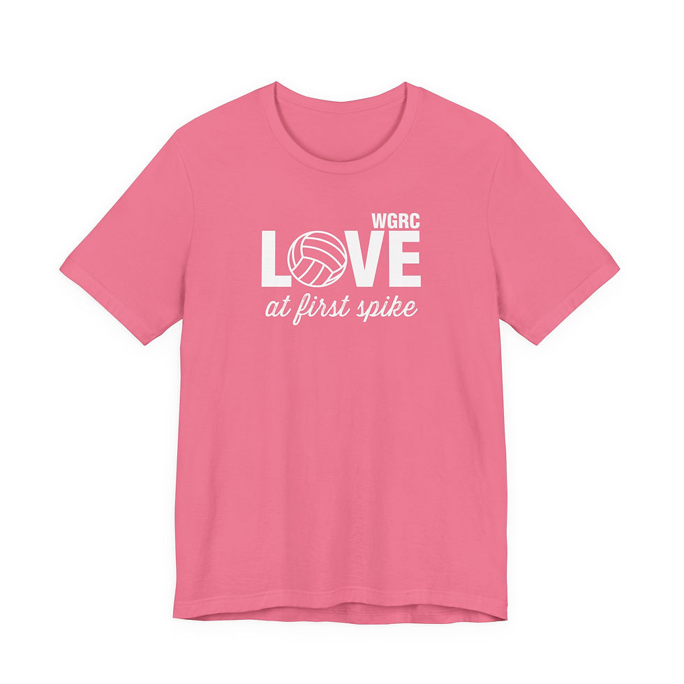 Thumbnail: Volleyball Love at First Spike - Adult Unisex Short Sleeve Tee
