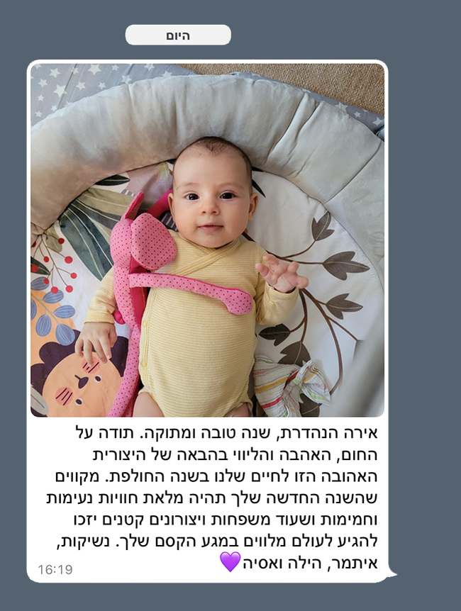 מתכתב תודה לאירה קרן