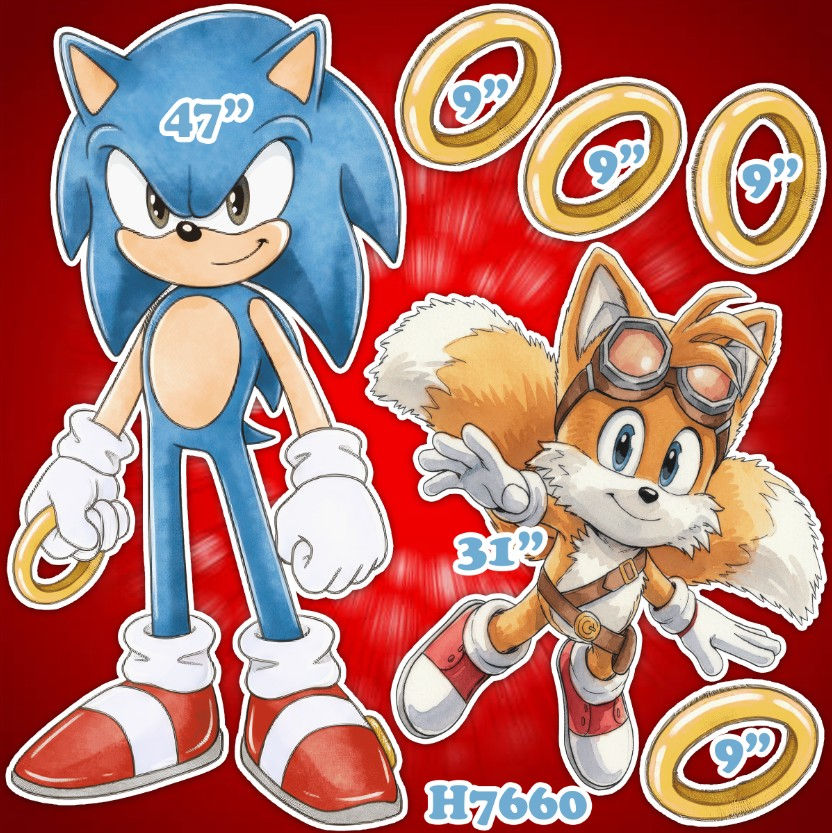 H7660 Sonic the Hedghog and Tails Watercolor Set