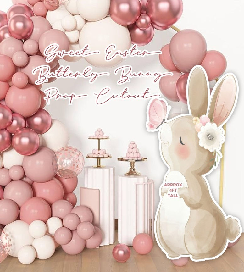 H7280 BUTTERFLY BUNNY PROP CUTOUT