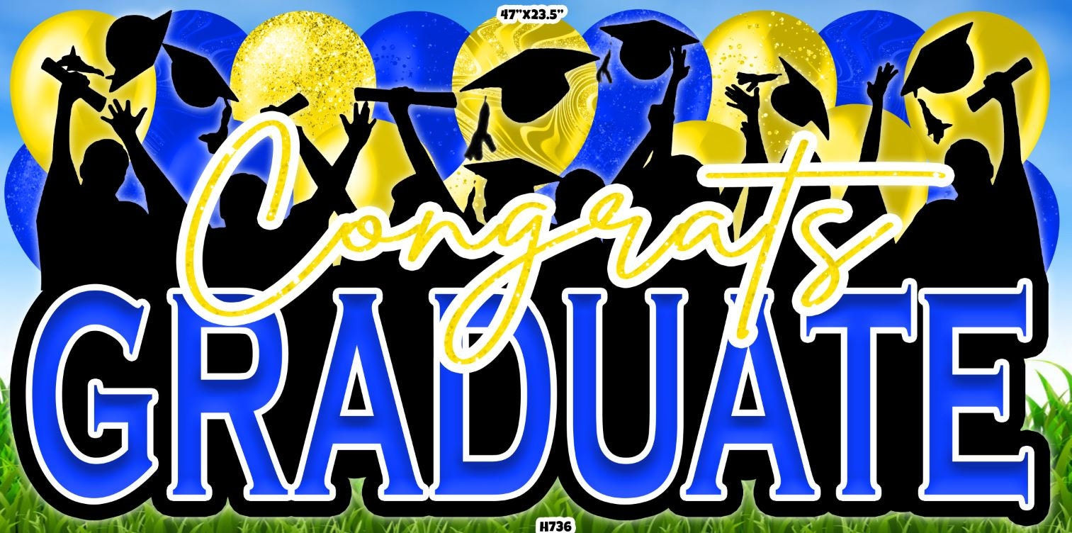 Approx. 4ft x 2ft Congrats Graduate Panel