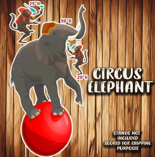 8FT ELEPHANT AND MONKEY SET