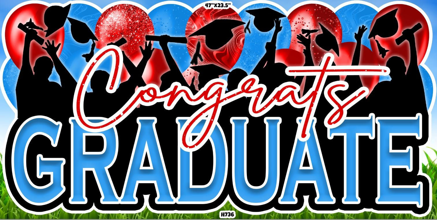 Approx. 4ft x 2ft Congrats Graduate Panel