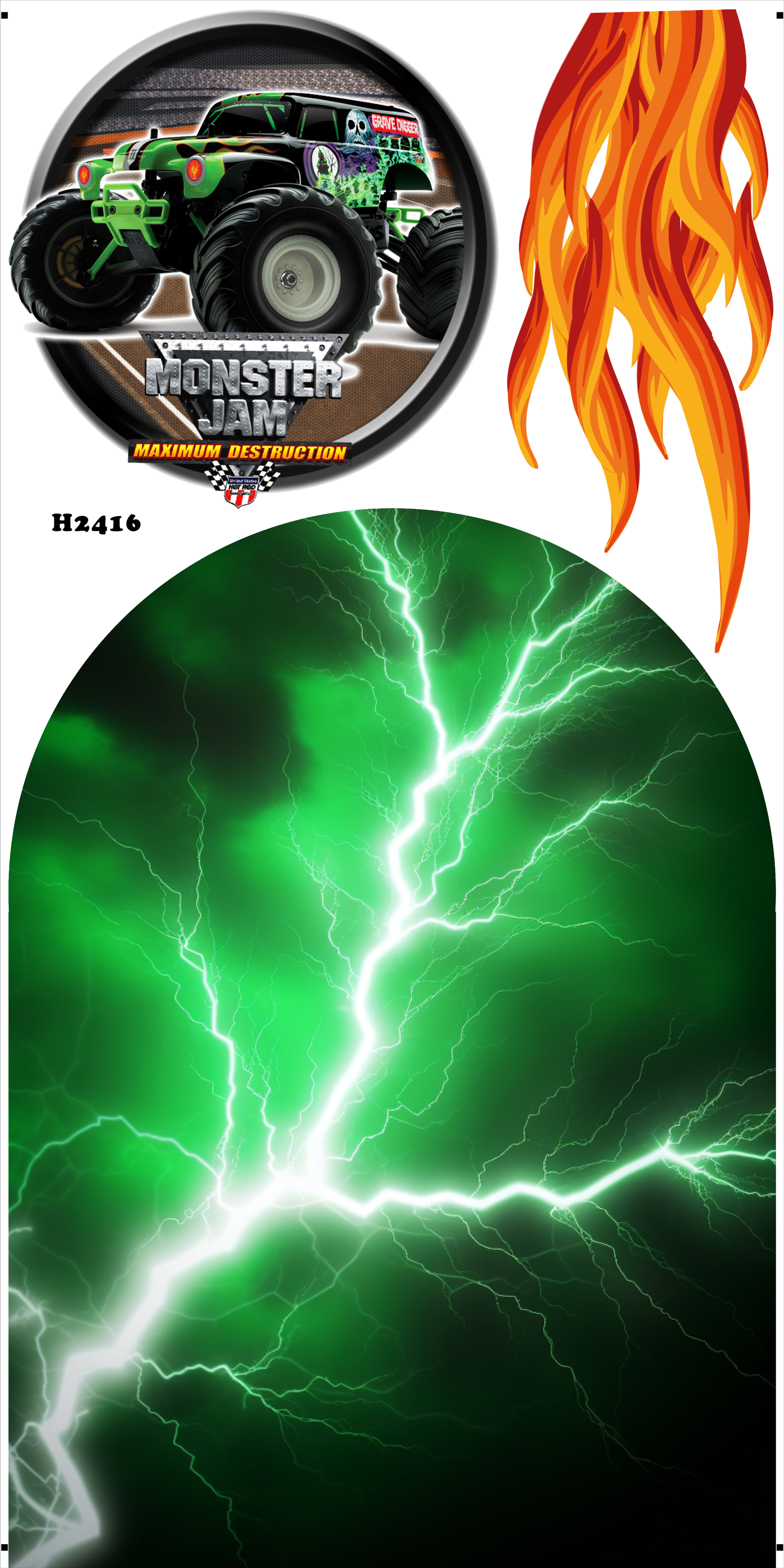 H2416 MONSTER TRUCK PROPS 6FT PANEL SET