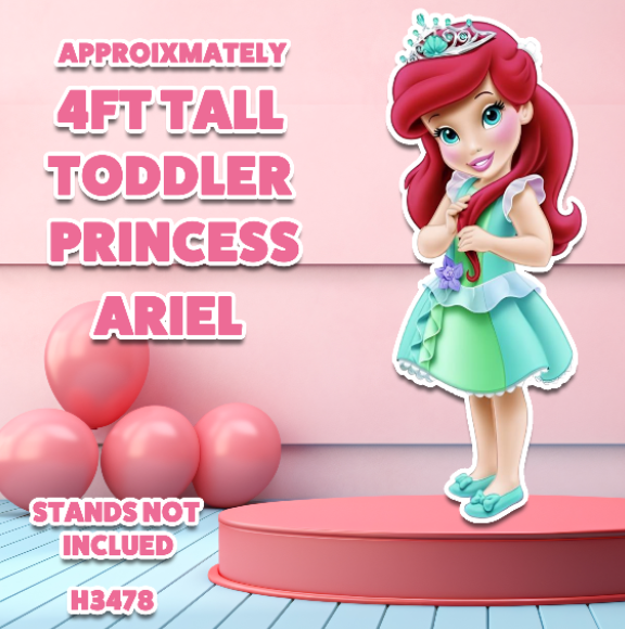 H3478 TODDLER PRINCESS ARIEL- THE LITTLE MERMAID APPROX. 4FT TALL