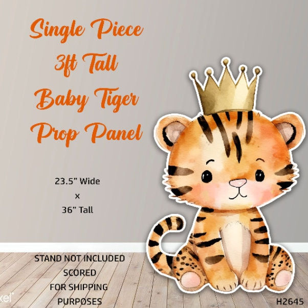 H2645 1 Piece Baby Tiger Prop Cutout, Party Décor, Party Props, Stands
