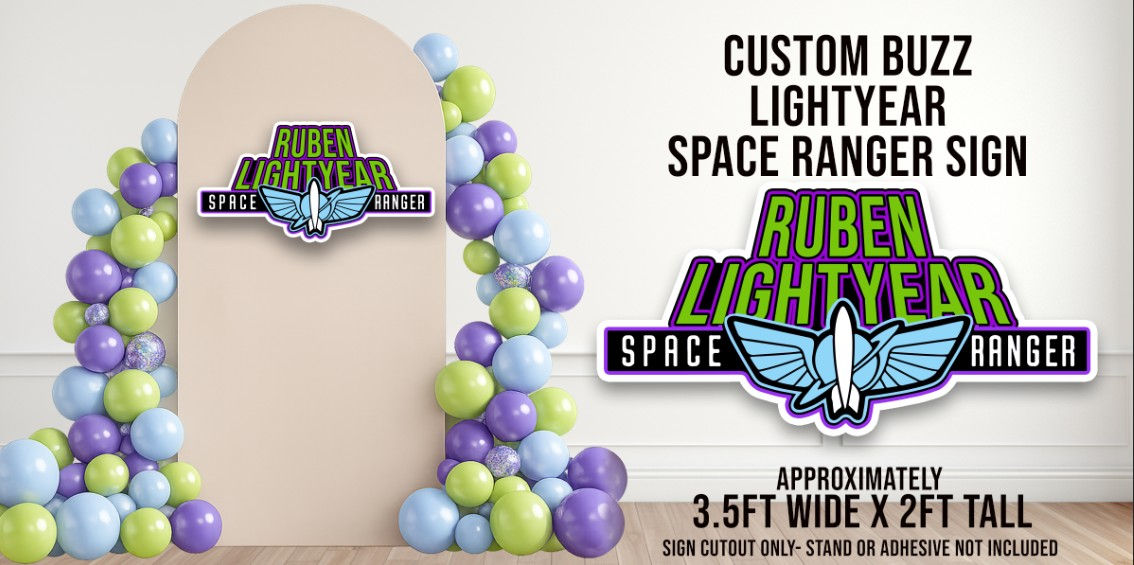 H7082 BUZZ LIGHT YEAR CUSTOM NAME SIGN