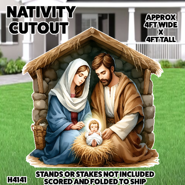 H4141 4X4 NATIVITY PROP LISTING42 4X4 NATIVITY SET