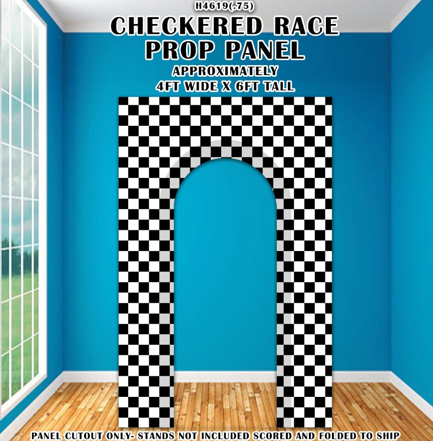 H4619 OPEN CENTER CHECKERED RACE PROP PANEL APPROX4X6