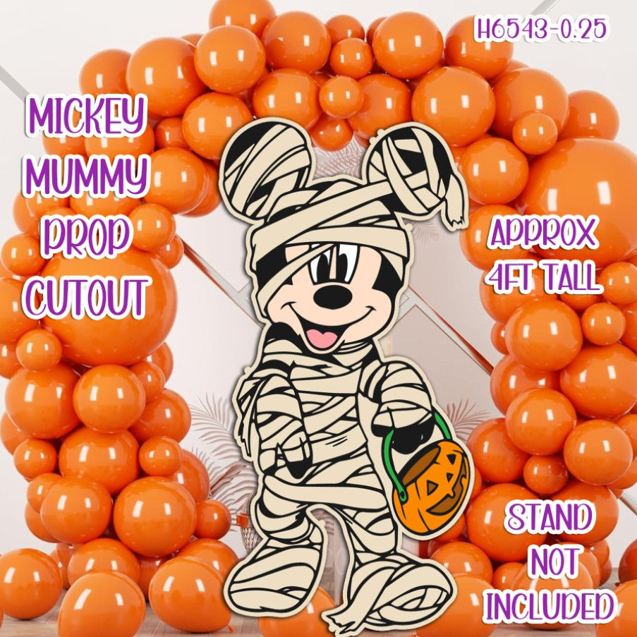 H6543 MUMMY MICKEY 4FT TALL CUTOUT