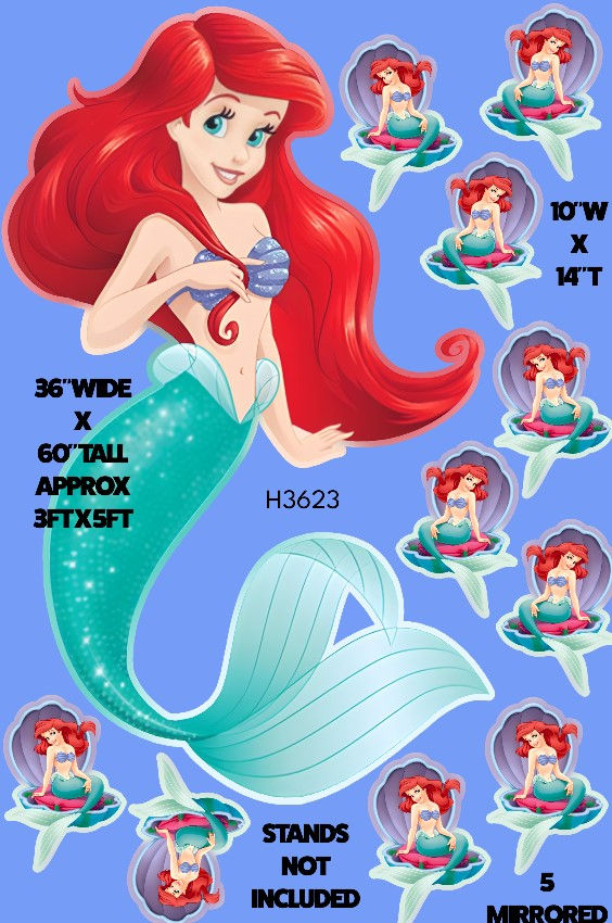 H3623 5FT ARIEL AND 10 CENTERPIECES (5 MIRRORED)