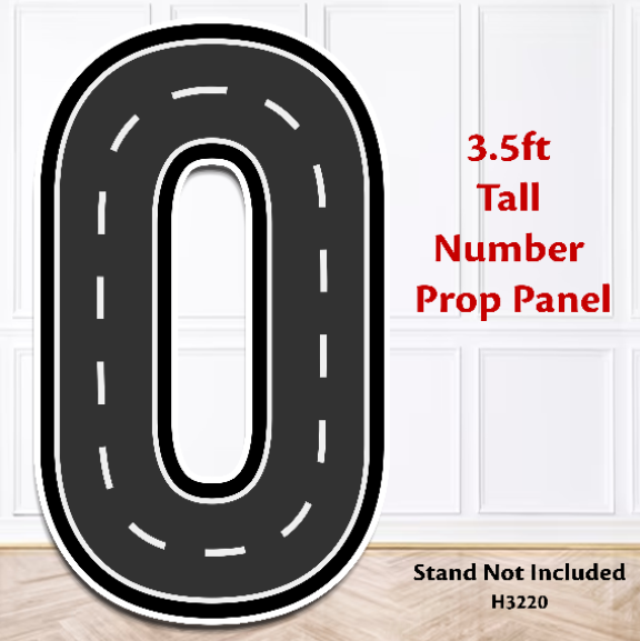 H3220 NUMBER ZERO 3.5FT TALL NUMBER PROP PANEL