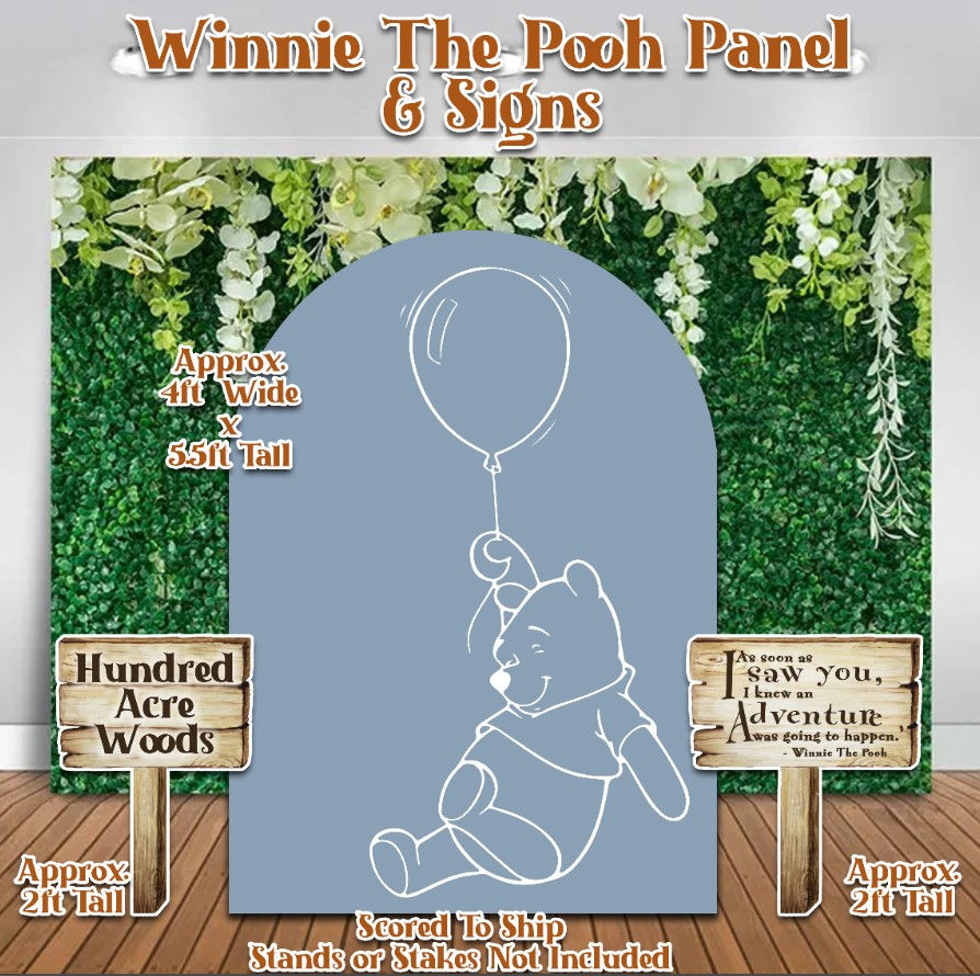 H3597 WINNIE THE POOH BLUE PANEL AND SIGNS