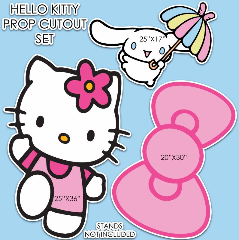 H7054 HELLO KITTY THREE PIECE CUTOUT SET