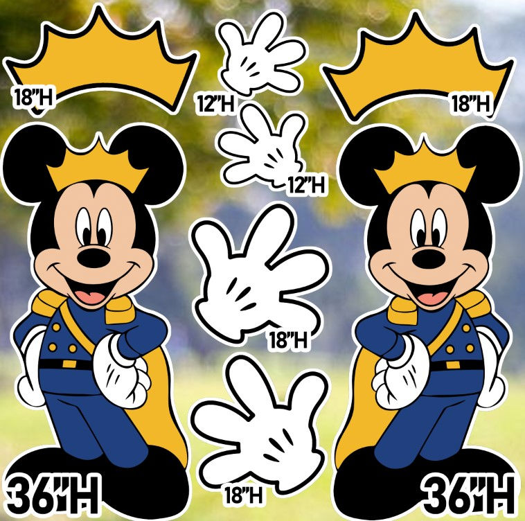 UP1186 Royal Mickey Mouse Prop Panels