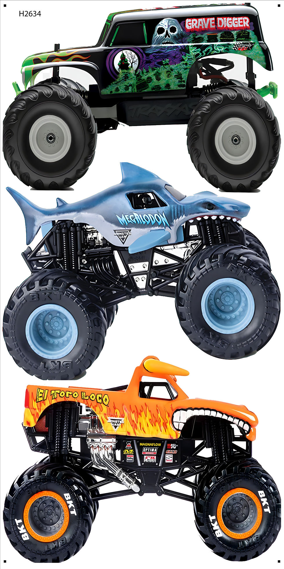 H2634 3 PIECE 47"X30" MONSTER TRUCKPROP PANEL SET
