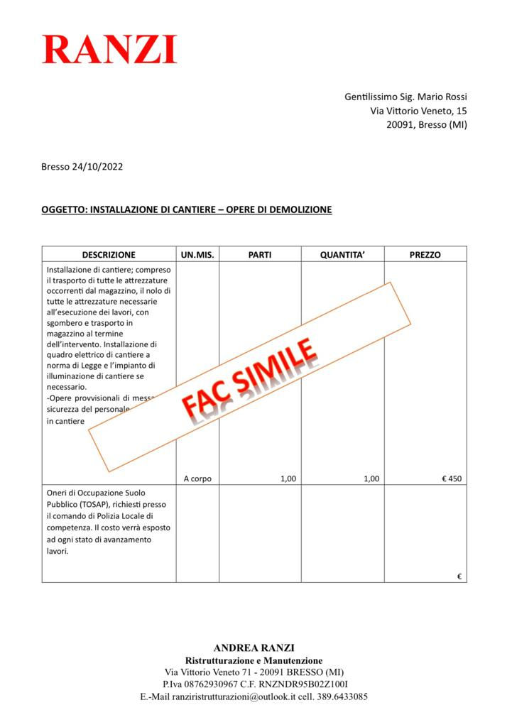 preventivo ristrutturazione bagno