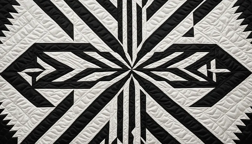Unveiling the Mystery: Win a Stunning Black and White Carpenters Star Quilt Crafted with Love