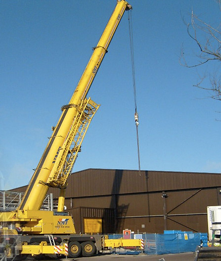 a yellow crane
