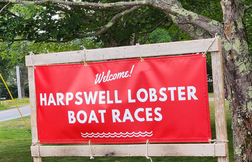 Harpswell lobster boat races signage