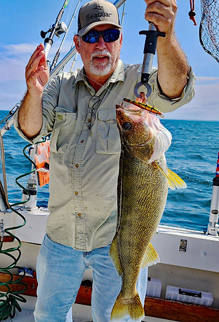 man with big walleye