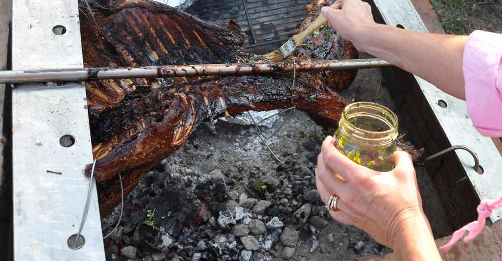 Slow Roasted Whole Deer Argentina Asado Style Helps Get a Party Cooking