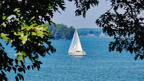 A sailboat in Middle Bay