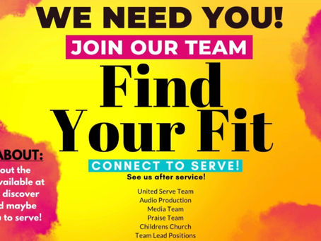 ⭐️Connect to Serve!
Find your Fit!