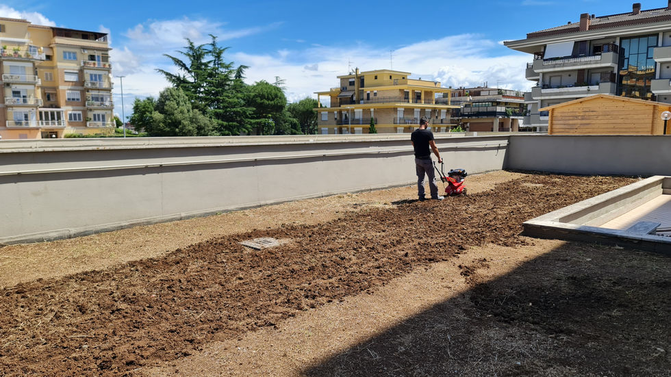 Motozappa in azione per la preparazione del terreno alla semina