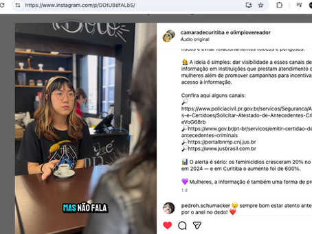 Câmara de Curitiba usa criatividade para explicar projeto do vereador Olimpio nas redes sociais