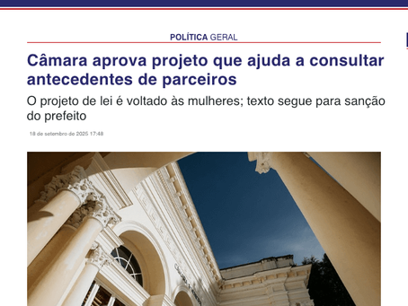 BAND NEWS FM:Câmara aprova projeto que ajuda a consultar antecedentes de parceiros
