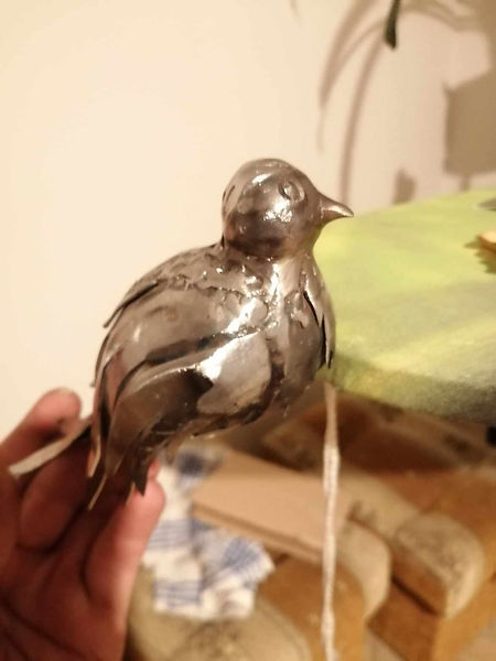 ptaszek kuty w metalu metaloplastyka pracownia artystyczna metalowy