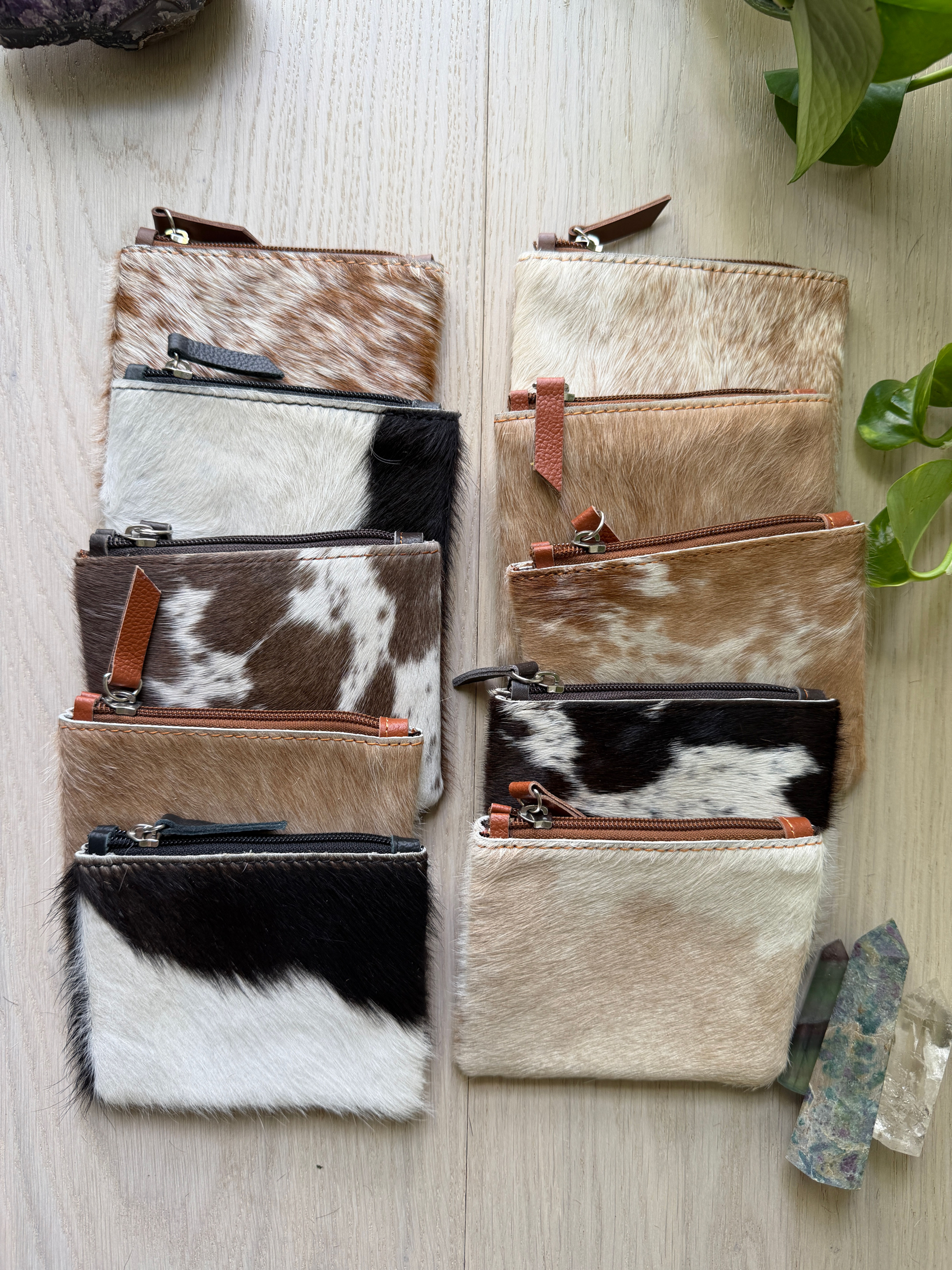 Cowhide coin purse wholesale set 