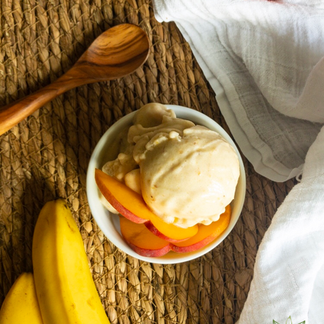 Banana and Peach Dairy-Free Ice Cream