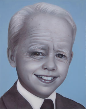 Political child-adult portrait from The Unresolved Emotion, Baiden series by Bertha Montalvo