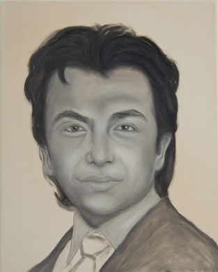 Contemporary portrait of a child and adult face merged in one composition from La Máquina de Influir by Bertha Montalvo
