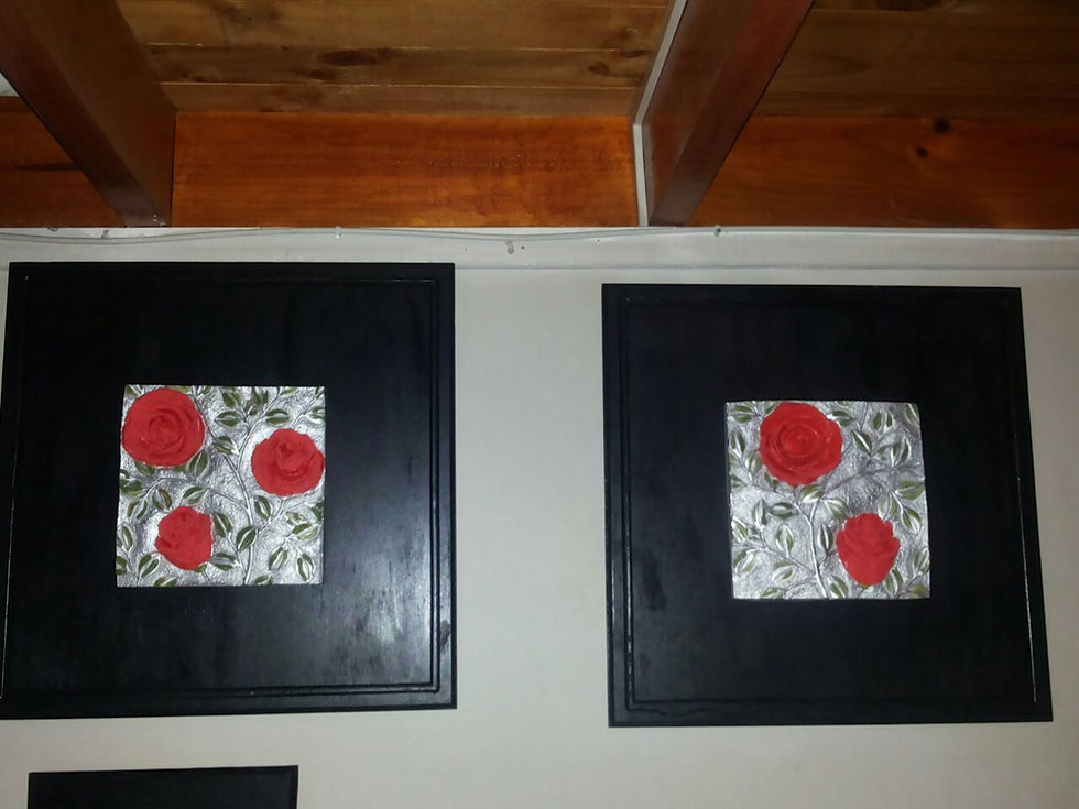 Miniatura: Cuadros de Yeso montados en madera