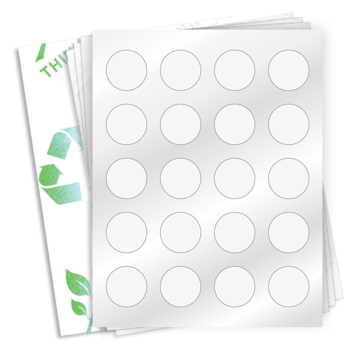1.5” Circle  (20 Label/Sheet) Case of 1000 Sheets